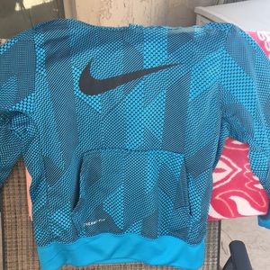 Nike turquoise and black hoodie.